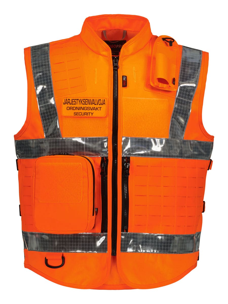 Tactical vest, High Visibility vest EN 20471 lk 2, + silver gray Prismatic  reflector EN 20471 HiVis Orange - ORIGOPRO Tactical Vest High Visibility  Vest En 20471 Lk 2 Silver Gray Prismatic Reflector Orange