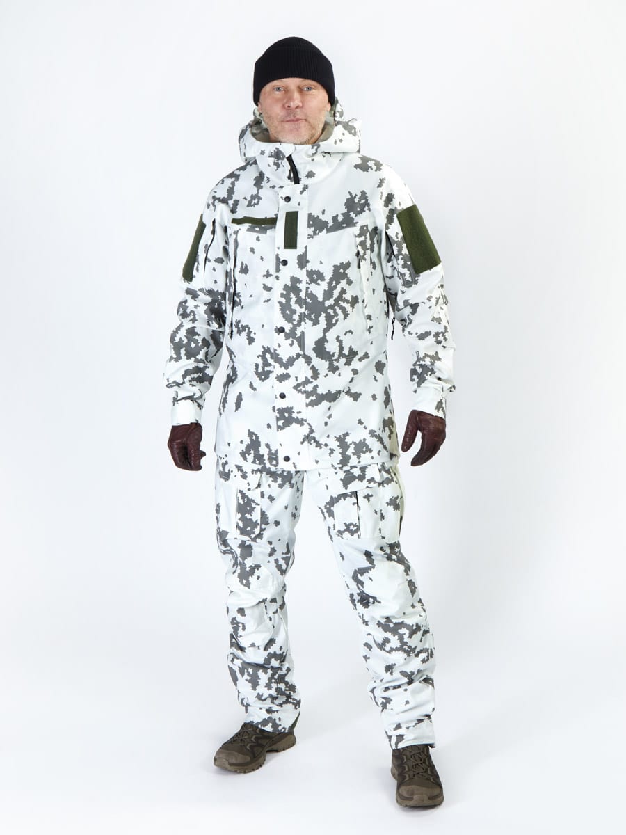 Premium Photo  Special forces operator in winter camo clothes